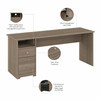 Bush Furniture Cabot 72W Computer Desk with Drawers - WC31272