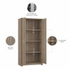 Bush Furniture Cabot Tall Storage Cabinet with Doors - WC31299