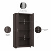 Bush Furniture Cabot Tall Storage Cabinet with Doors Heather Gray - WC31799