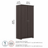 Bush Furniture Cabot Tall Storage Cabinet with Doors Heather Gray - WC31799