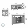 Bush Furniture Key West TV Stand for 70 Inch TV with Coffee Table and End Tables Cape Cod Gray - KWS071CG