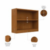 Bush Furniture Small 2 Shelf Bookcase Natural Cherry - WL12466