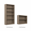 Bush Universal Bookcases Collection 5 Shelf Bookcase Set of 2 Ash Gray - UB003AG