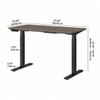 Move 40 Series by Bush Business Furniture 48W x 24D Height Adjustable Standing Desk Modern Hickory - M4S4824MHBK