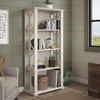 Bush Furniture Homestead 4 Shelf Bookcase Linen White - HOB166LW-03