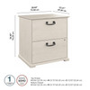 Bush Furniture Homestead Lateral File Linen White - HOF129LW-03