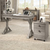 Bush Furniture Homestead 48W Writing Desk with Mobile Ped Driftwood Gray - HOT001DG