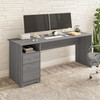 Bush Furniture 72W Single Pedestal Desk Modern Gray - WC31372