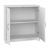Bush Furniture Cabot Collection 60W L Shaped Computer Desk with Hutch and Small Storage Cabinet White - CAB016WHN