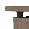 Bush Furniture Cabot Collection 60W 3 Position Sit to Stand L Shaped Desk with Hutch Ash Gray - CAB045AG