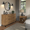 Bush Furniture 6 Drawer Dresser and Nightstand Fresh Walnut - SET035FW