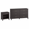Bush Furniture 6 Drawer Dresser and Nightstand Storm Gray - SET035SG