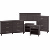 Bush Furniture Full/Queen Headboard with Dressers and Nightstands Storm Gray - SET036SG