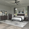 Bush Furniture Full/Queen Headboard with Dressers and Nightstands Storm Gray - SET036SG