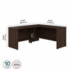 Bush Furniture Studio C 60"W L-Shaped Desk Black Walnut - STC051BW