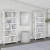 Bush Furniture Key West 5 Shelf Bookcase Set in White - KWS046WT