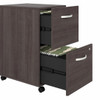 Bush Furniture Hybrid 2 Drawer Mobile File Cabinet Assembled In Storm Gray - HYF116SGSU-Z