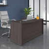 Bush Business Furniture Studio C 60W x 43D Left Hand L-Bow Desk Shell In Storm Gray - SCD660SG