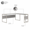 Bush Business Furniture Hybrid 72W x 30D L Shaped Table Desk In Platinum Gray - HYB026PG