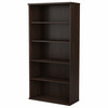 Bush Business Furniture Hybrid Tall 5 Shelf Bookcase In Black Walnut - HYB136BW-Z