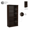 Bush Business Furniture Hybrid Tall 5 Shelf Bookcase In Black Walnut - HYB136BW-Z