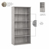 Bush Business Furniture Hybrid Tall 5 Shelf Bookcase In Platinum Gray - HYB136PG-Z