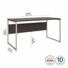 Bush Furniture Hybrid 60W x 30D Computer Table Desk In Storm Gray - HYD360SG