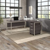 Bush Furniture Hybrid 60W x 30D Computer Table Desk In Storm Gray - HYD360SG