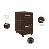 Bush Furniture Hybrid 2 Drawer Mobile File Cabinet Assembled In Black Walnut - HYF116BWSU-Z