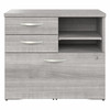 Bush Business Furniture Hybrid Office Storage Cabinet with Drawers and Shelves in Platinum Gray - HYF130PGSU-Z