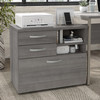 Bush Business Furniture Hybrid Office Storage Cabinet with Drawers and Shelves in Platinum Gray - HYF130PGSU-Z