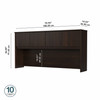 Bush Business Furniture Hybrid 72W Desk Hutch In Black Walnut - HYH172BW-Z