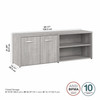 Bush Business Furniture Hybrid Low Storage Cabinet with Doors and Shelves In Platinum Gray - HYS160PG-Z