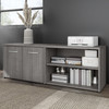 Bush Business Furniture Hybrid Low Storage Cabinet with Doors and Shelves In Platinum Gray - HYS160PG-Z