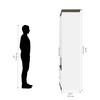 Bestar Orion 30W Storage Cabinet with Pull-Out Shelf In White & Walnut Grey - 116164-000017
