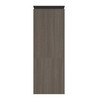 Bestar Orion 30W Storage Cabinet with Pull-Out Shelf In Bark Gray & Graphite - 116164-000047