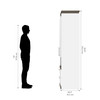Bestar Orion 20W Storage Cabinet with Pull-Out Shelf In White & Walnut Grey - 116165-000017