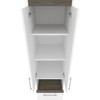 Bestar Orion 20W Storage Cabinet with Pull-Out Shelf In White & Walnut Grey - 116165-000017