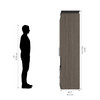 Bestar Orion 20W Storage Cabinet with Pull-Out Shelf In Bark Gray & Graphite - 116165-000047