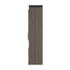 Bestar Orion 20W Storage Cabinet with Pull-Out Shelf In Bark Gray & Graphite - 116165-000047