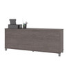 Bestar Pro-Linea 72W Credenza with 2 Drawers In Bark Grey - 120610-1147