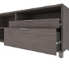 Bestar Pro-Linea 72W Credenza with 2 Drawers In Bark Grey - 120610-1147