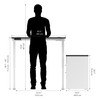 BESTAR Upstand 72W L-Shaped Electric Standing Desk in Deep Grey & White - 175852-000032