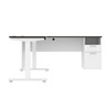 BESTAR Upstand 72W L-Shaped Electric Standing Desk in Deep Grey & White - 175852-000032