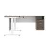 BESTAR Upstand 72W L-Shaped Electric Standing Desk in Bark Grey & White - 175852-000047