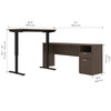 BESTAR Upstand 72W L-Shaped Electric Standing Desk in Antigua - 175852-000052