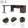BESTAR Upstand 72W L-Shaped Electric Standing Desk in Antigua - 175852-000052