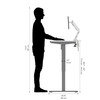 Bestar Upstand 48W x 24D Standing Desk with Dual Monitor Arm in White - 175860-000017