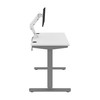 Bestar Upstand 48W x 24D Standing Desk with Dual Monitor Arm in White - 175860-000017