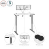 Bestar Upstand 48W x 24D Standing Desk with Dual Monitor Arm in White - 175860-000017